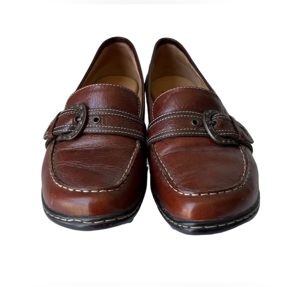 Sofft Womens Brown Leather Slip On Loafers Size 7.5M - Picture 3 of 8